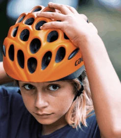 Catlike Kitten Junior Helmet -Ski Equipment Kitten Orange Action