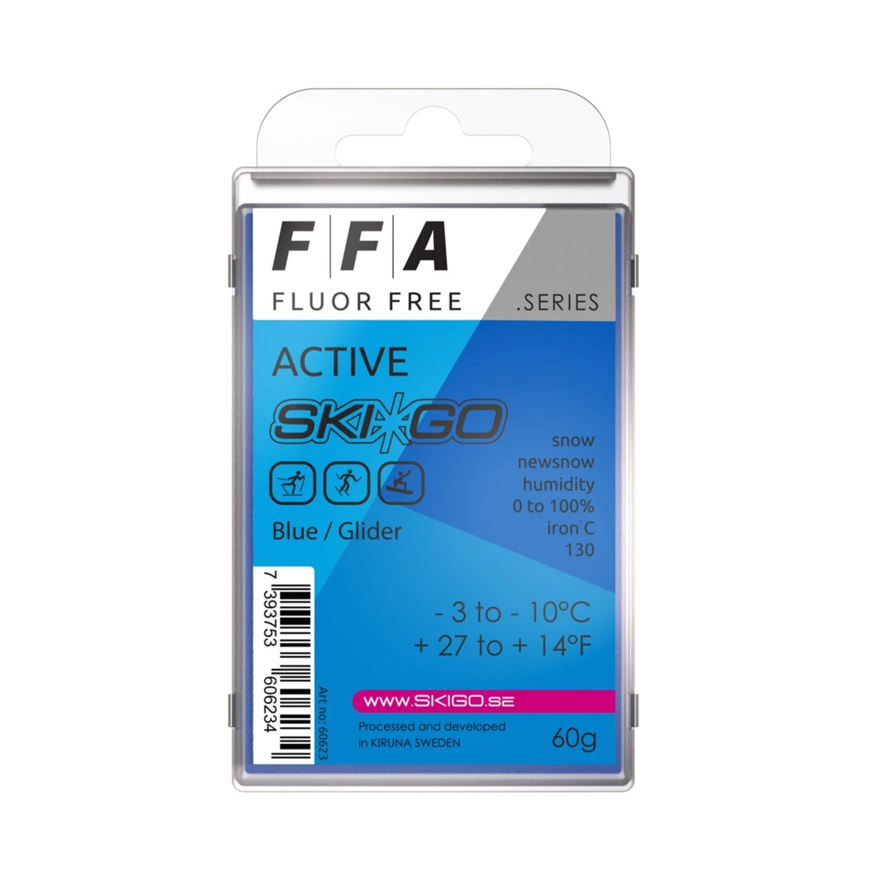Ski*Go FFA Blue Melt Wax (-3C/-10C) 1 Ski*Go FFA Blue Melt Wax (-3C/-10C)