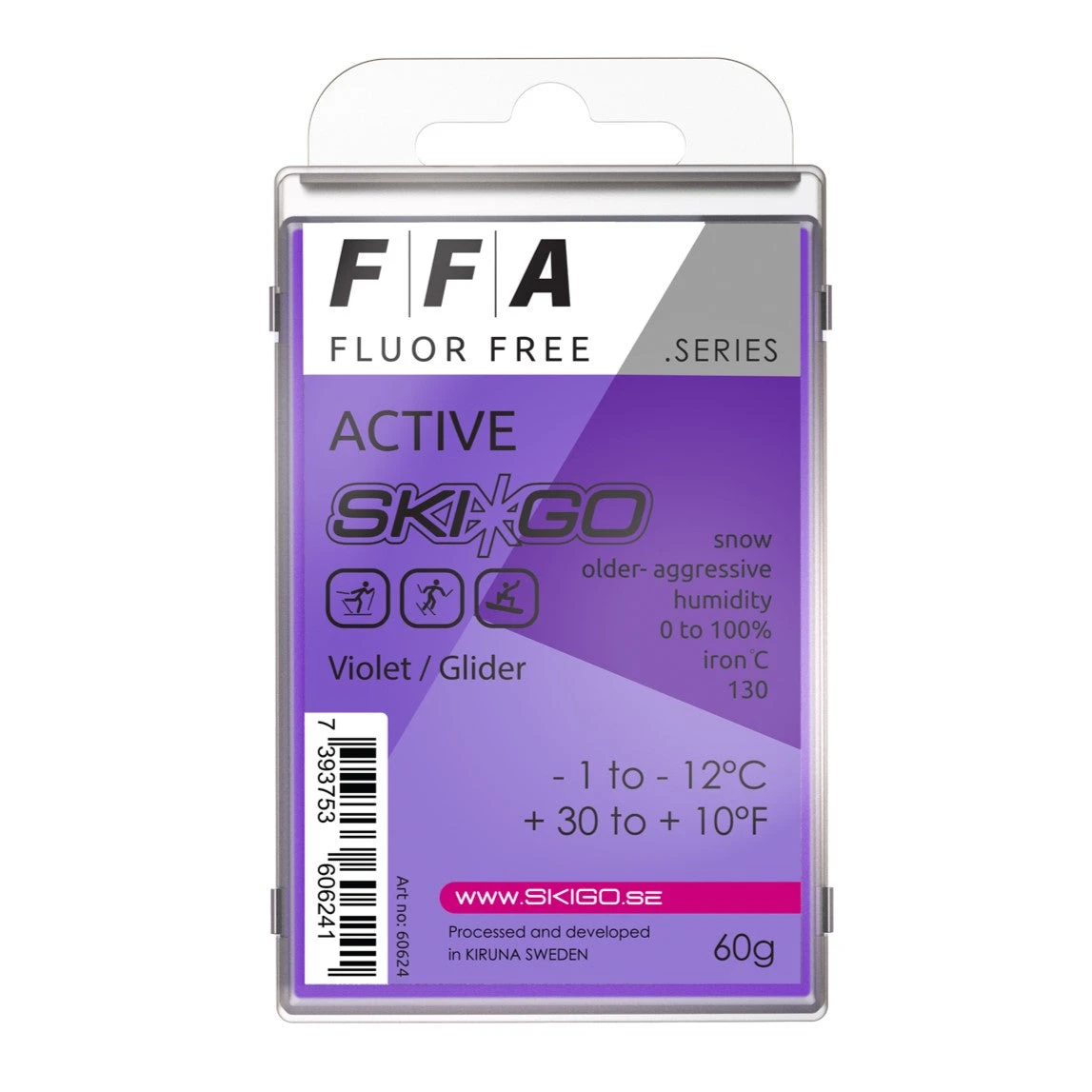 Ski*Go FFA Violet Melt Wax (-1C/-12C) 1 Ski*Go FFA Violet Melt Wax (-1C/-12C)