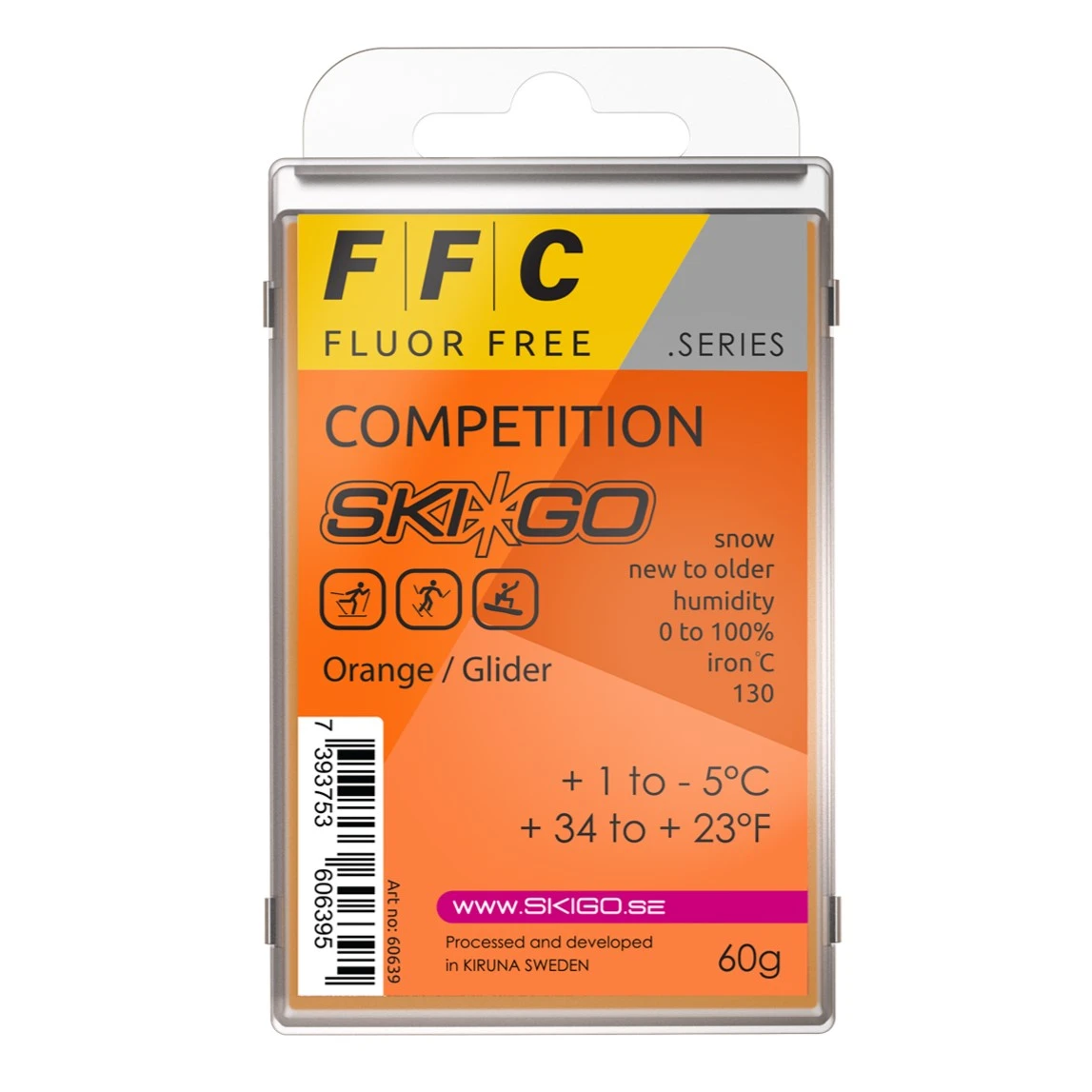 Ski*Go FFC Orange Melt Wax (1C/-5C) 1 Ski*Go FFC Orange Melt Wax (1C/-5C)