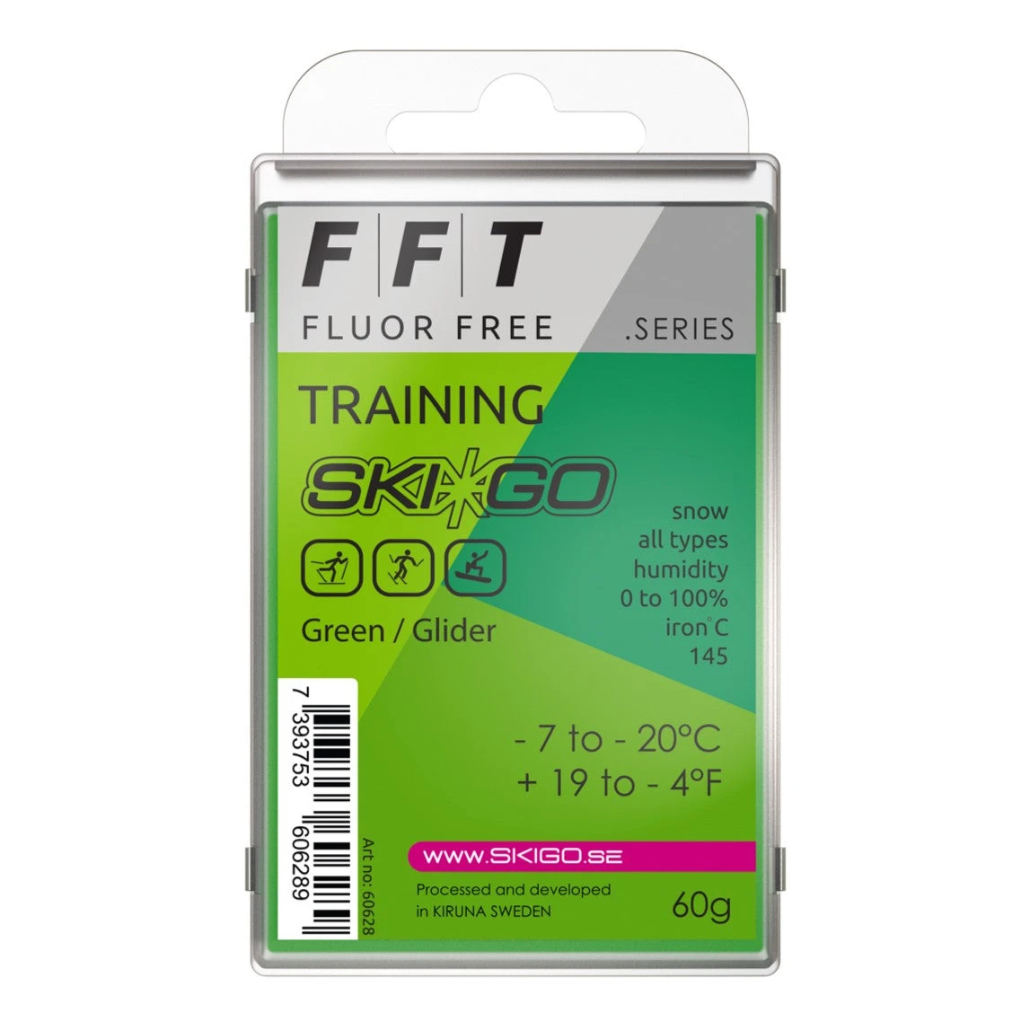 Ski*Go FFT Green Melt Wax (-7C/-20C) 1 Ski*Go FFT Green Melt Wax (-7C/-20C)