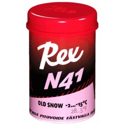 Rex Wax N41 Pink `Old Snow` Fluoro-Free Racing Grip (-2C/-15C) | 45g