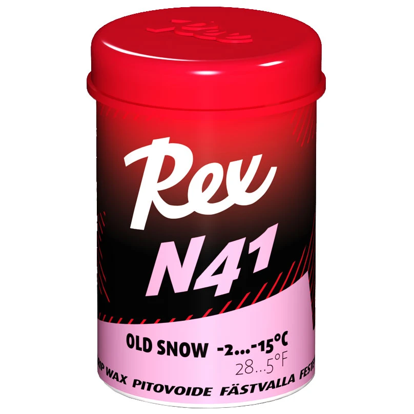 Rex Wax N41 Pink `Old Snow` Fluoro-Free Racing Grip (-2C/-15C) | 45g 1 Rex Wax N41 Pink `Old Snow` Fluoro-Free Racing Grip (-2C/-15C) | 45g